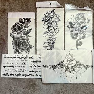 ‼️ Black Ink Temporary Tattoos